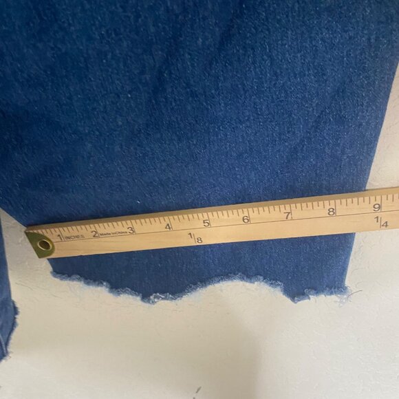 AG ADRIANO GOLDSCHMIED Denim Crop Overalls Women 16W Blue Distressed - Picture 13 of 16